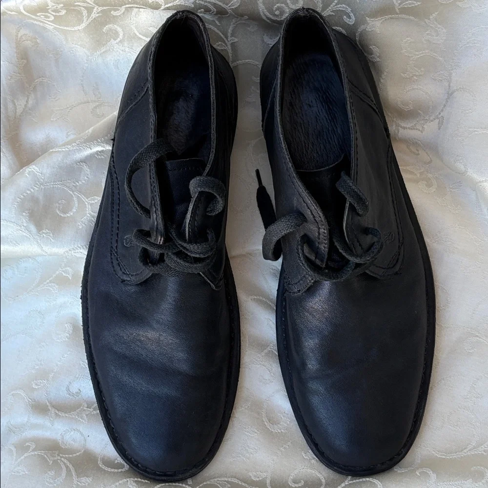John Varvatos Men's Black Leather Shoes Sz 12